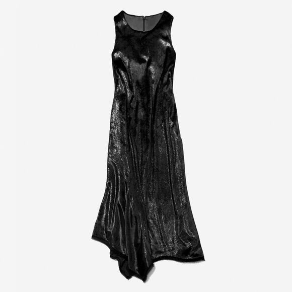 Black Serenity Sleeveless Velvet Shift Dress‎ Size 2 Wedding Guest - Picture 3 of 10